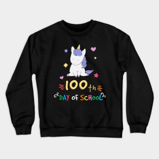 Adorable 100 Days of School Shirt Unicorn Girls Costume Gift Crewneck Sweatshirt